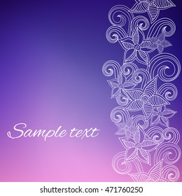 Doodle abstract flower. Vector illustration