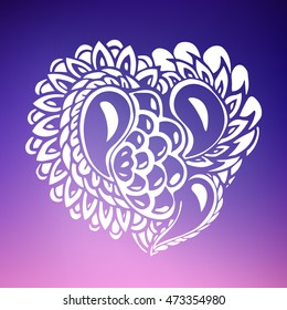 Doodle abstract flower. Vector illustration