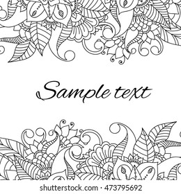 Doodle abstract flower. Vector illustration