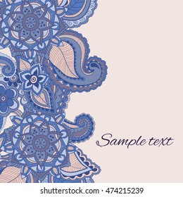 Doodle abstract flower. Vector illustration