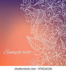 Doodle abstract flower. Vector illustration