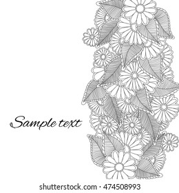 Doodle abstract flower. Vector illustration