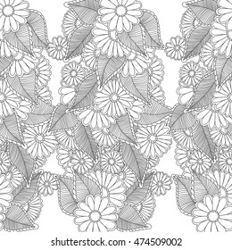Doodle abstract flower. Vector illustration