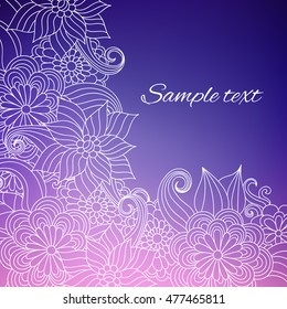Doodle abstract flower. Vector illustration
