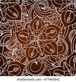 Doodle abstract flower. Vector illustration