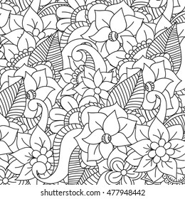 Doodle abstract flower. Vector illustration