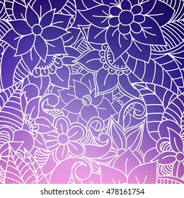 Doodle abstract flower. Vector illustration