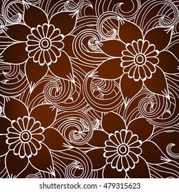 Doodle abstract flower. Vector illustration