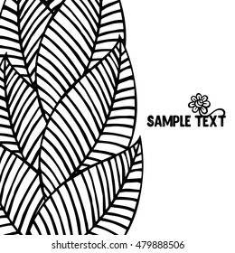 Doodle abstract flower. Vector illustration