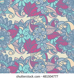 Doodle abstract flower. Vector illustration