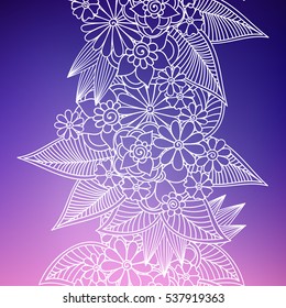 Doodle abstract flower. Vector illustration
