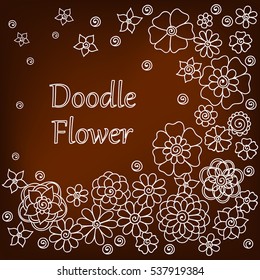Doodle abstract flower. Vector illustration