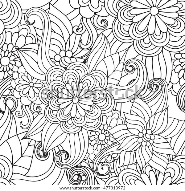 Doodle Abstract Flower Vector Illustration Stock Vector (Royalty Free ...