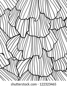 Doodle abstract frills seamless pattern.