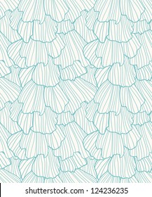 Doodle abstract frills seamless pattern.