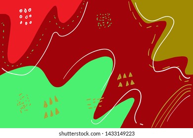 doodle abstract geometric background with handdrawn style 