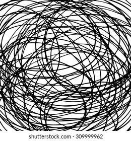 doodle abstract hand drawn pattern on white background