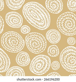 Doodle abstract round seamless pattern