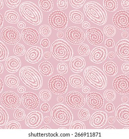 Doodle abstract round seamless pattern