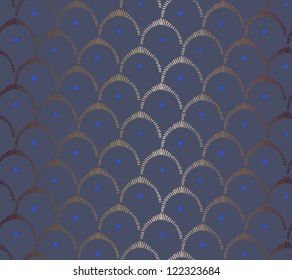 Doodle abstract scale seamless pattern