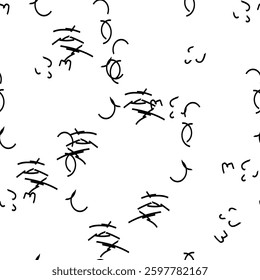 Doodle abstract seamless vector pattern. Vector Illustration.For Packaging,Fabric,Background,Wallpaper
