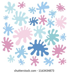 Doodle Abstract Water drop on floor Vector