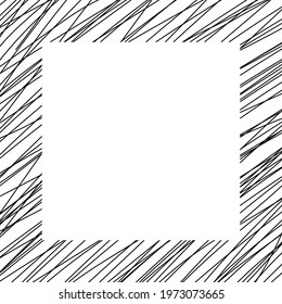 Doodle abstract wave line art background presentation template black and white simple style