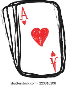 doodle ace of hearts