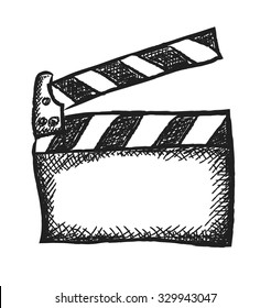 doodle action board, vector illustration icon