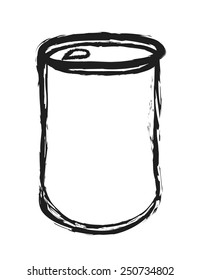 doodle aluminum cans, vector illustration design element