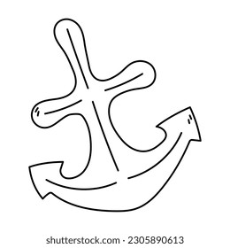 Doodle Anchor illustration. Summer vector illustration in Hand Draw style.