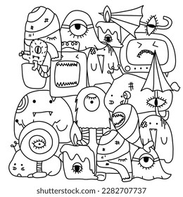 Doodle Angry Monsters by luna