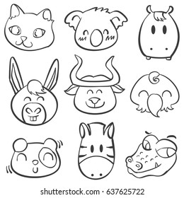 Doodle of animal hand draw