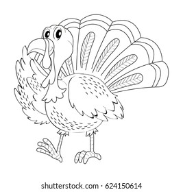 Doodle Animal Turkey Illustration Stock Vector (Royalty Free) 624150614 ...