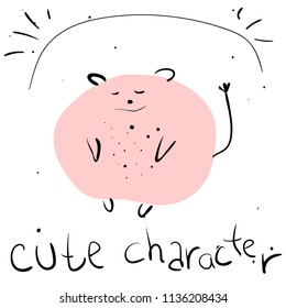 Doodle animalistic character. 