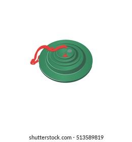 doodle anti-tank mine bomb, vector illustration