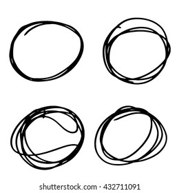 A Doodle Arc,circles and sketchy.vector illustration
