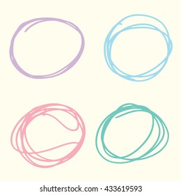 A Doodle Arc,circles and sketchy.vector illustration