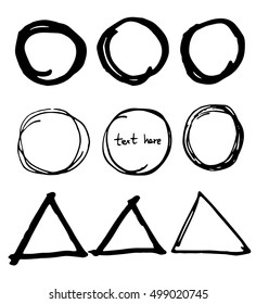 A Doodle Arc,circles,triangle and sketchy.vector illustration
