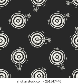 Doodle Archery seamless pattern background