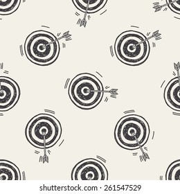Doodle Archery seamless pattern background