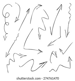 doodle arrow icons, design elements