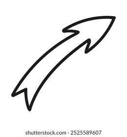 Doodle arrow Illustration. Hand drawn element for navigation and presentations.
