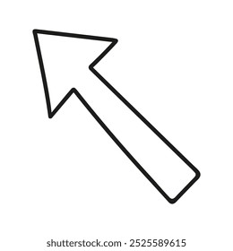 Doodle arrow Illustration. Hand drawn element for navigation and presentations.