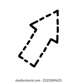 Doodle arrow Illustration. Hand drawn element for navigation and presentations.