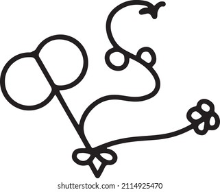 Doodle with arrow, lines, and rounds