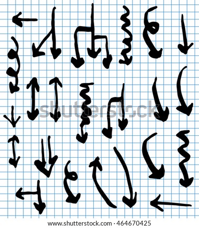 doodle arrow marker set