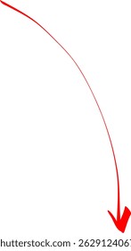 Doodle Arrow with Red Ink Pen