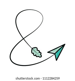 doodle arrow shape symbol icon design