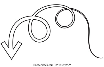 Doodle Pfeilform.  Vektorillustration. EPS 10